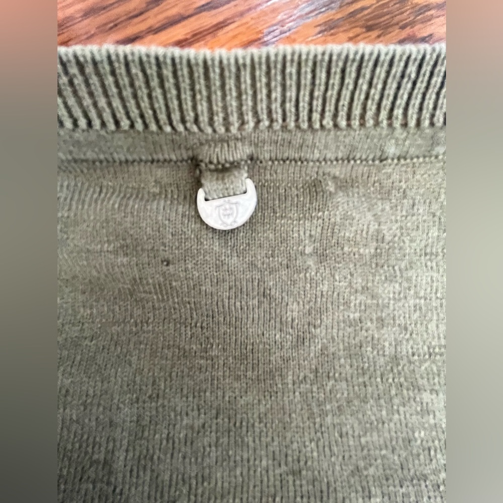 Massimo Dutti lightweight knit in Khaki. Silk cotton size M. Beautiful details. - Picture 3 of 9